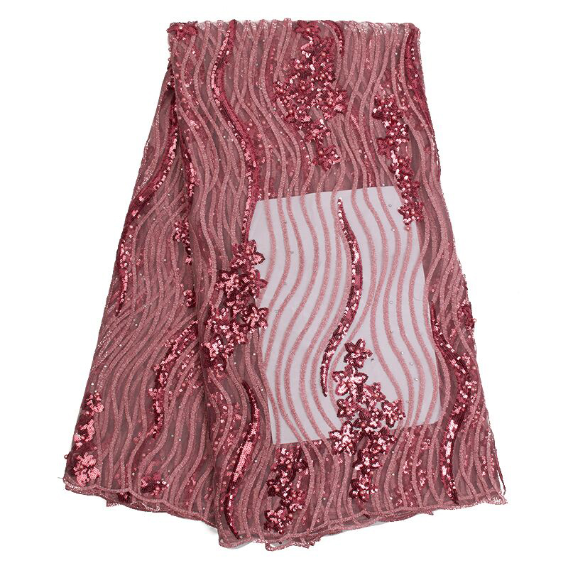 African tulle lace fabric African sequined lace fabric white mesh lace fabric is suitable for weddings2524B