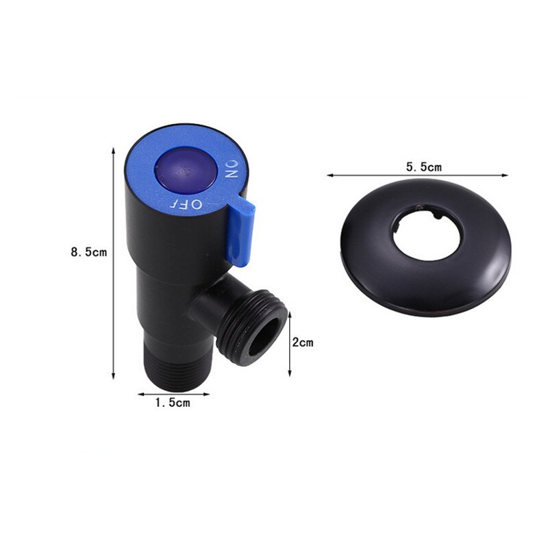 304 stainless steel black color toilet filling valve 1/2" bidets toilet water hear angle valve
