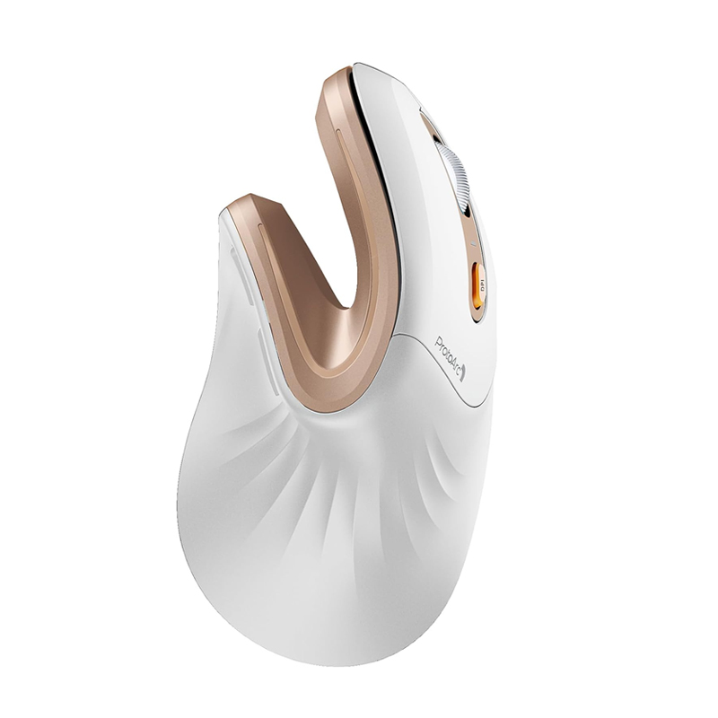 ProtoArc Ergonomische Maus em11 NL BT Wiederaufladbare kabellose vertikale Maus 2,4 GHz optische Mäbenutzen für Fenster, Mac OS: Lila