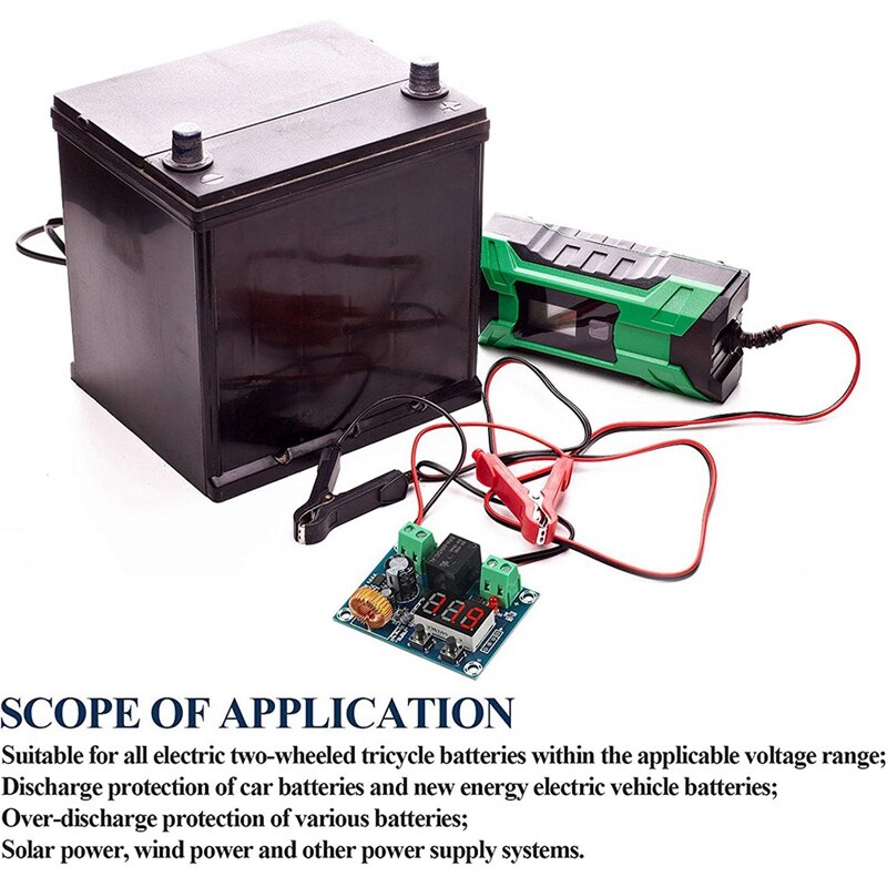 2 pezzi DC 12V-36V modulo di protezione della tensione protezione digitale a bassa tensione scollegare il modulo di protezione da scarica