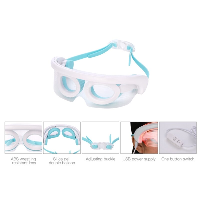 USB Electric Eye Massager Photon Rejuvenation LED Phototherapy Heating Therapy Massage Heated Goggles Anti Wrinkles Eye Care