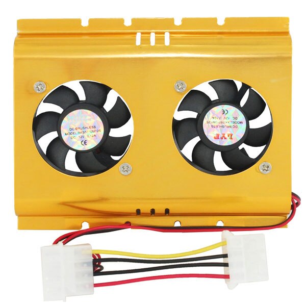 Hard Disk Cooling Fan HDD Dual Fan Cooler for Computer PC Desktop 3.5" Hard Disk Cooling