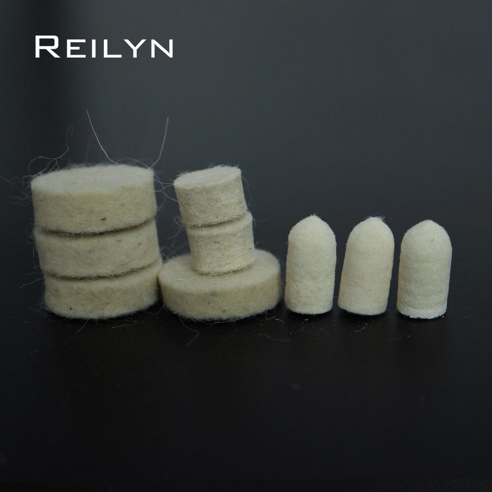 50pcs wool polishing wheel polishing disc 25mm/13mm/9mm buffing round wheel shank 3.2mm for dremel