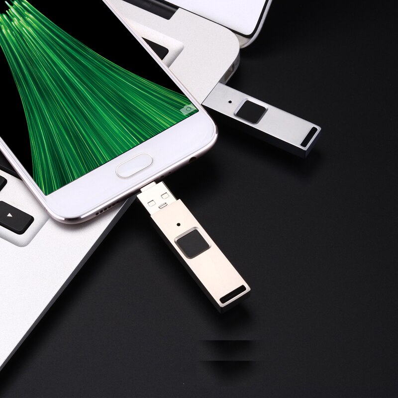 32gb 64gb 128gb usb 3.0 fingeravtryck krypterad usb flash-enheter igenkänning penna enhet säkerhet minne usb-stick stöd android