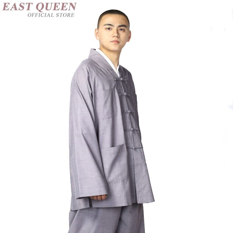 Boeddhistische monnik gewaden kleding kostuum shaolin monnik kleding boeddhistische monnik kleding uniform meditatie kleding KK2221 Y