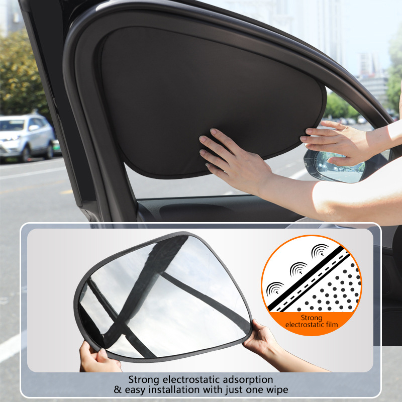 SEAMETAL pare-soleil électrostatique pour fenêtre latérale de voiture rideaux pare-soleil 4 couches Anti-éblouissement bloqueur UV couverture de Protection solaire automatique