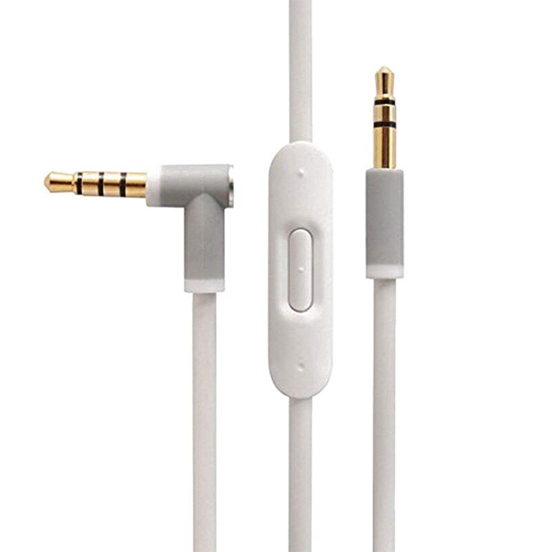 Cable de repuesto para auriculares Beats Solo/Solo HD/Solo2/Solo3/Mixr/studio2/studio3/pro, 3,5mm a 3,5mm: Blanco