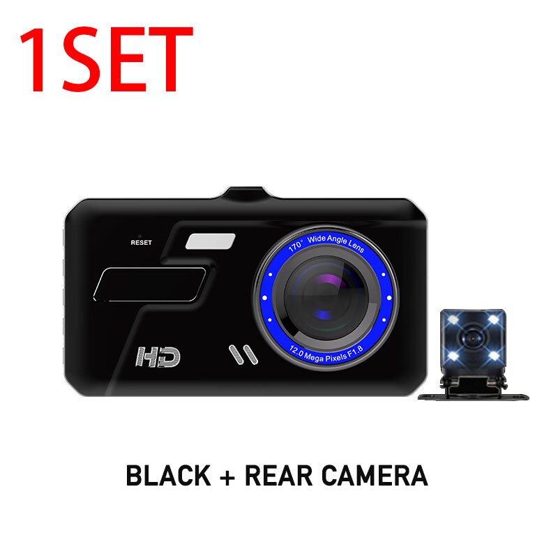 Car DVR 1080P FHD Full Touch Screen Dash Cam Car Camera Wide Angle Video Recorder Dual Lens Night Vision Monitor Registrator Car: with rear camera / 16G