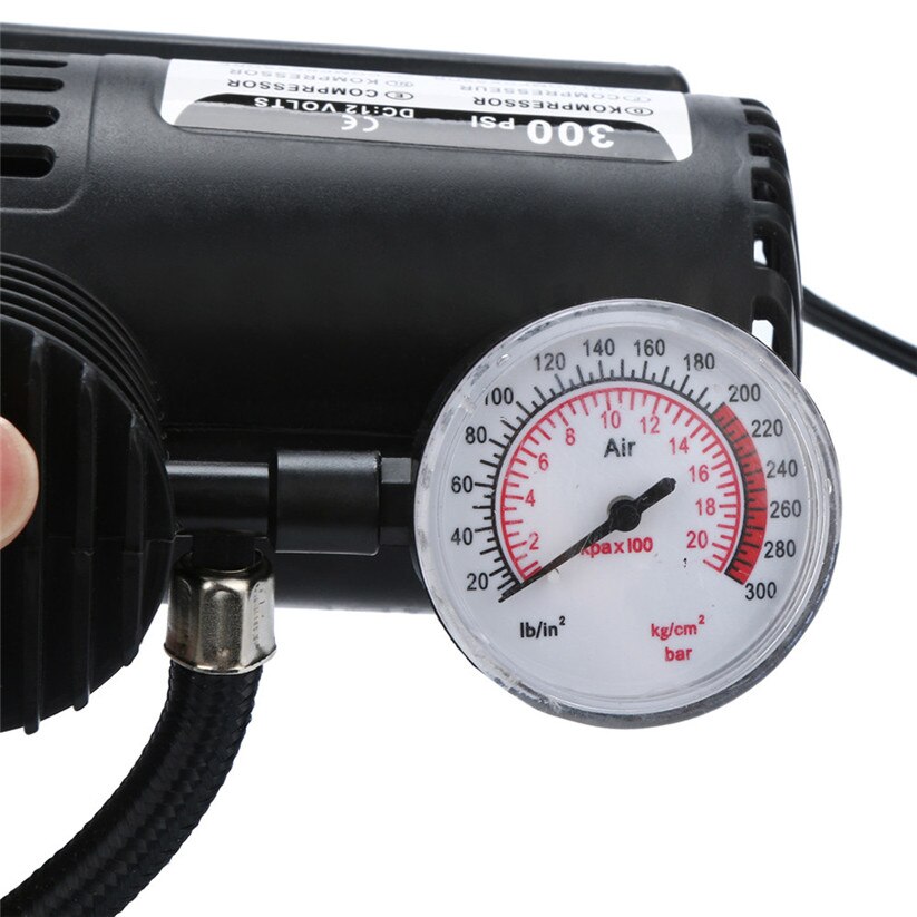 Auto-styling wupp Opblaasbare Pomp 12 V Portable Mini Air Compressor 300 PSI Auto Van Bike Bandenpomp td0803