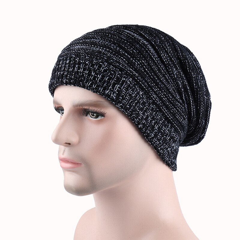 Bonnet tricoté pour homme, style Hip Hop, unisexe, couleur unie, décontracté, automne hiver
