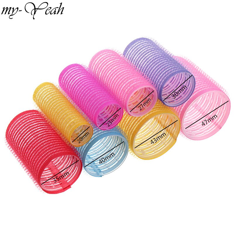 10pcs/Lot Different Size Self Grip Hair Rollers Magic Curlers DIY Home Use Hairdressing Roller Hair Styling Tool DIY Home