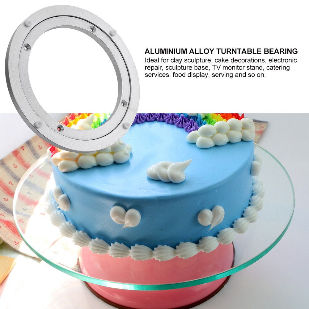 1Pc Turntable Bearing Aluminium Alloy Durable Nice 360 Degree Turntable Plate Rotary Base Rotating Bearing