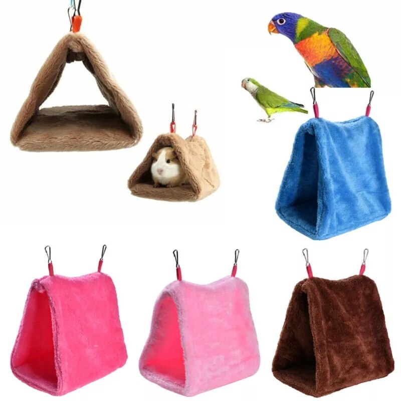 Jaula moderna para pájaros y loros, hamaca cálida, carpa, cama colgante, cueva para dormir y incubar