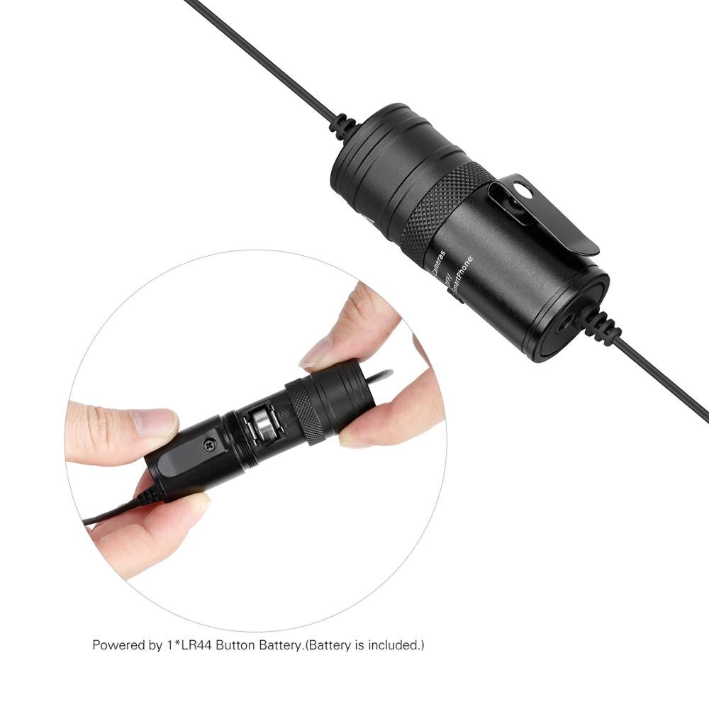 BOYA micro cravate BY-M1 Pro clipsable micro à condensateur filaire 3.5mm Studio micro pour Smartphone Mac Vlog DSLR caméscope Audio 5.0