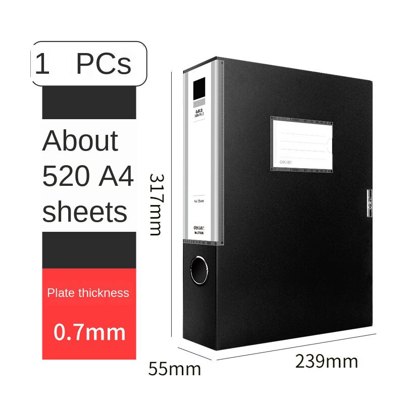 A4 File Box Gluing Plastic Storage Box File Organizer Box Document Box Thickening Label Organiser 1pcs: Style 4
