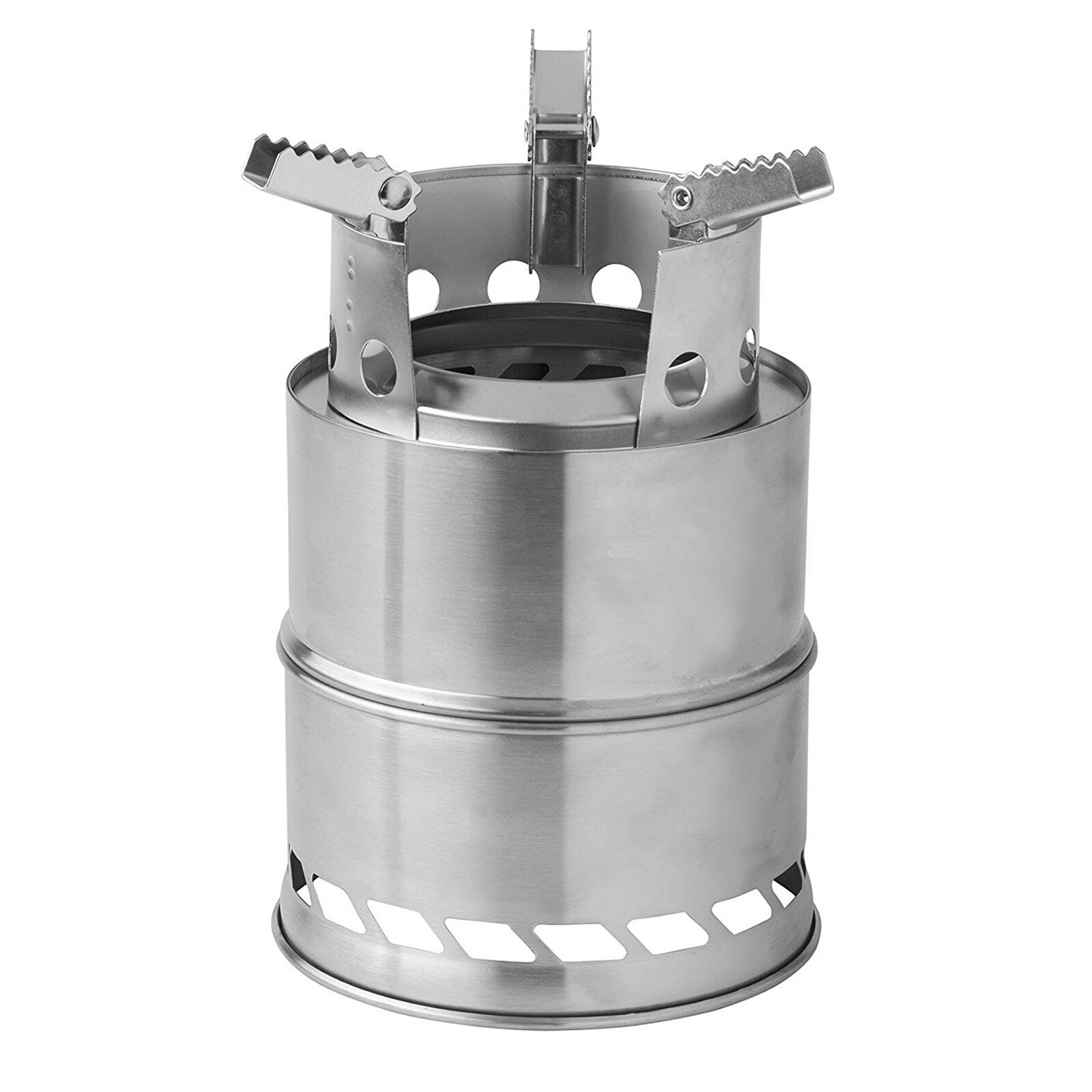 Camping Cookware Set Picnic Cooking Pots Set Outdoor Hiking BBQ Tableware with Pan Kettle Stove Set Camping Tourism Supplies Kit: Firewood stove B