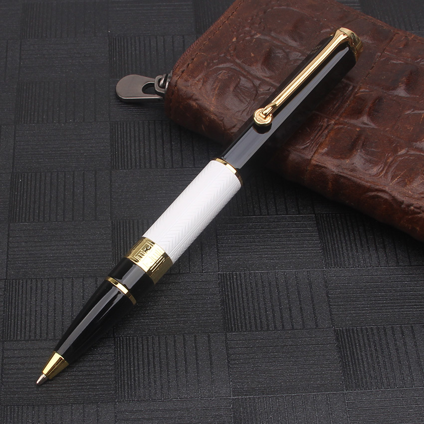Edición de escritor, bolígrafo Rollerball, pluma estilográfica, Metal de negocios, Popular, de escritura para adultos, escuela y oficina: Blanco / Rojo