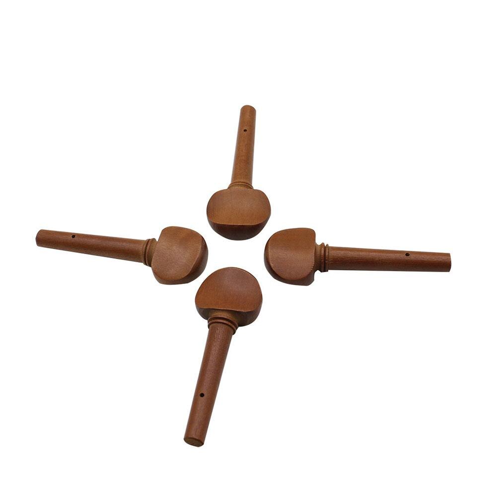 4Pcs Violin Fiddle Tuning Peg Set Mahogany Ebony 4/4 Violin Part Tuning Pegs Tuners Open Hole String Instrument Accessorie