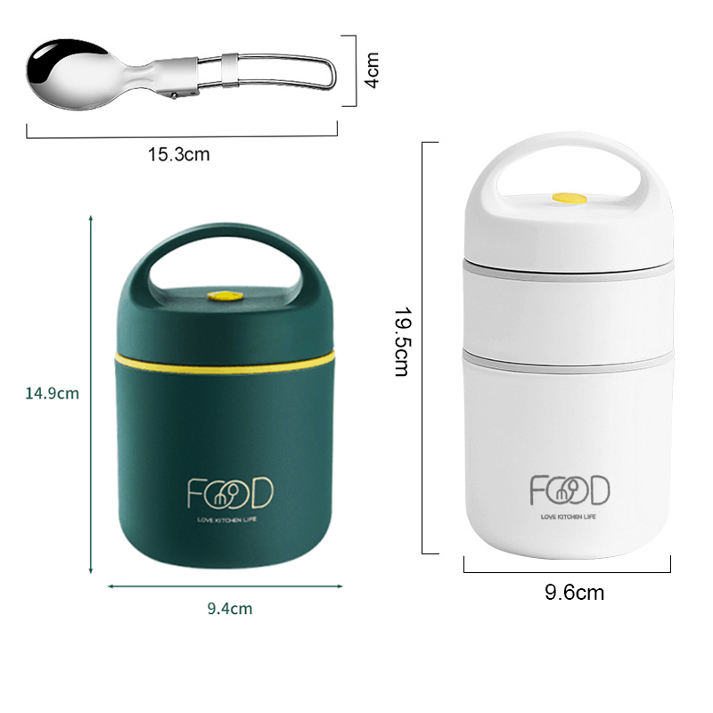 Stainless Steel Vacuum Thermal Lunch Box Insulated Lunch Bag Food Warmer Soup Cup Thermos Containers Bento Lunch Box for Kids
