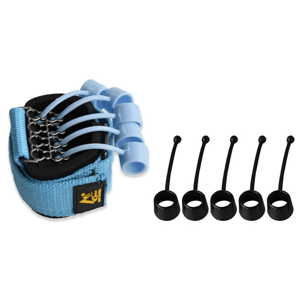 Pinça de mão portátil silicone expansor de dedo aperto de mão treinador de força de pulso exercitador de dedo faixa de resistência fitness: YELLOW