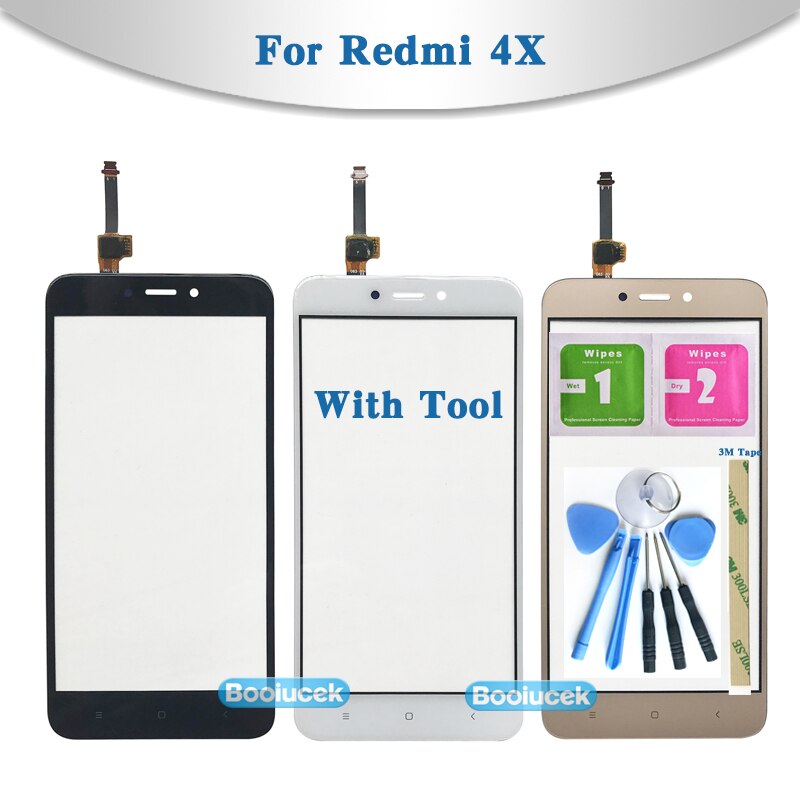 Replacement 5.0'' For Xiaomi Redmi 4 4A 4X 4 Pro Touch Screen Digitizer Sensor Outer Glass Lens Panel
