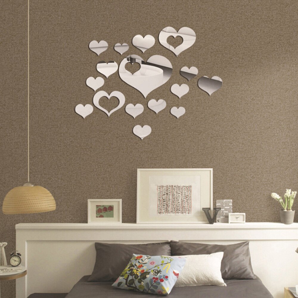 1pc/10pcs 3D DIY Wall Stickers Acrylic Mural Modern Stickers Decoration for Living Room Bedroom TV Wall Home Decals Decor: 1pc style 1