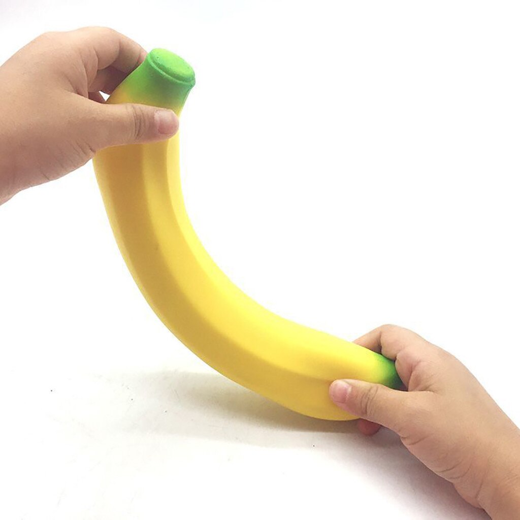 Fidget Toys Jumbo Banana Stress Reliever Scented Super Slow Rising Squishy Squeeze Toy Big Size Kids Toys Zabawki Antysresowe