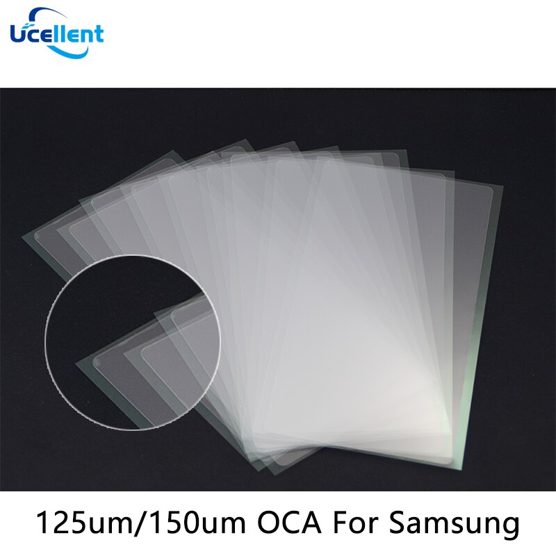 UCELLENT 100pc 125um/150um T-OCA Optical Clear Adhesive Film For Samsun S and NOTE T-OCA Film LCD Touch Screen Laminating Glue