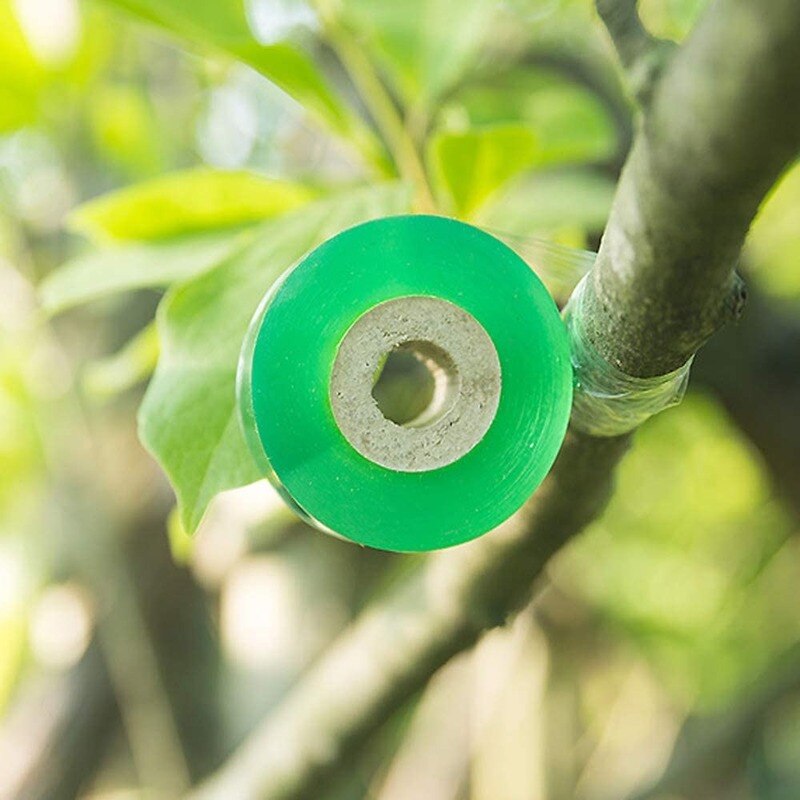 Cinta de injerto autoadhesiva estirable película para injertos herramienta especial de injerto de árboles frutales cinta de unión de jardín 3CMX100M 2 uds