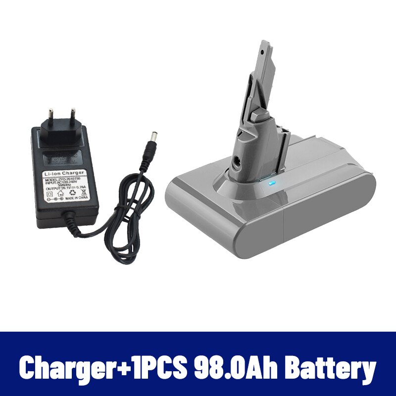 Original Dyson V7 Batterie 21,6 V 98000mAh Li-lon Akku für Dyson V7 Batterie Ebene Profi Vakuum reiniger Ersatz: Gelb
