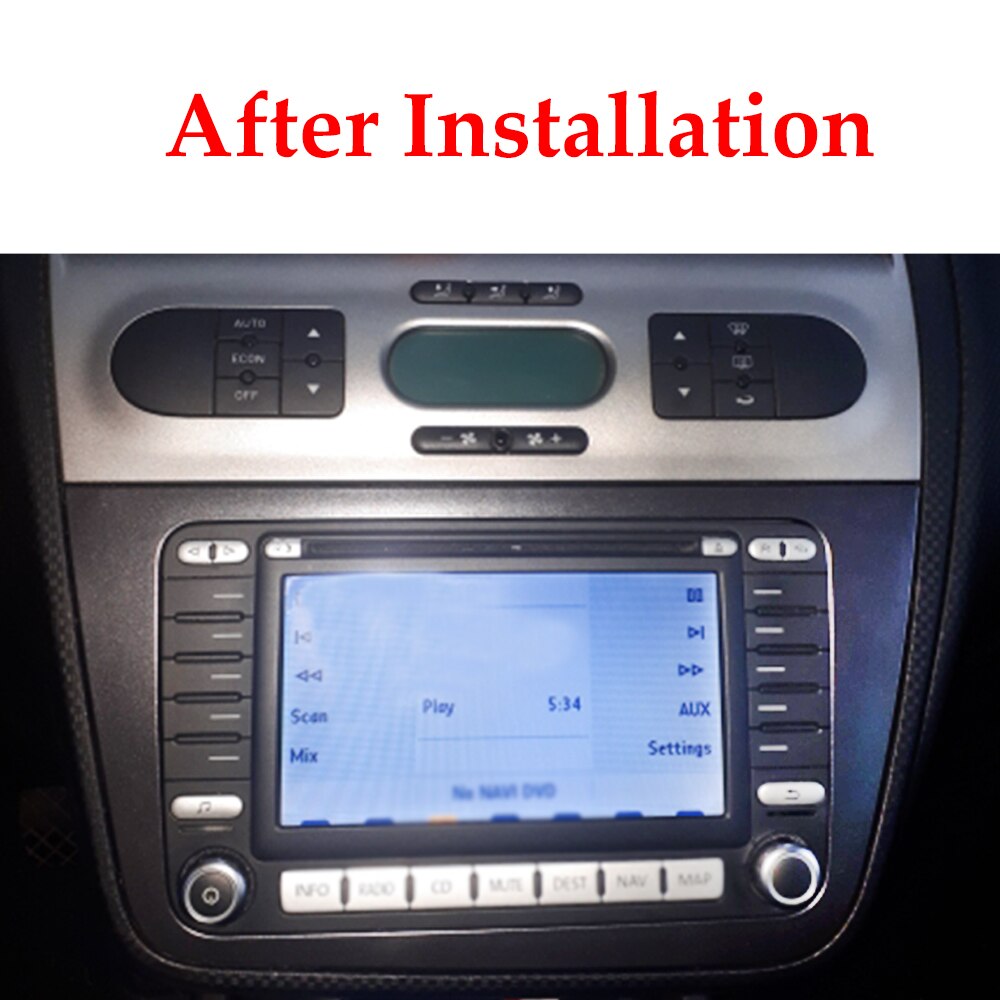 Panel de Radio para salpicadero de coche LHD 2 Din para SEAT Altea 2004 Toledo 2004, Kit de bisel adaptador y cubierta de placa facial