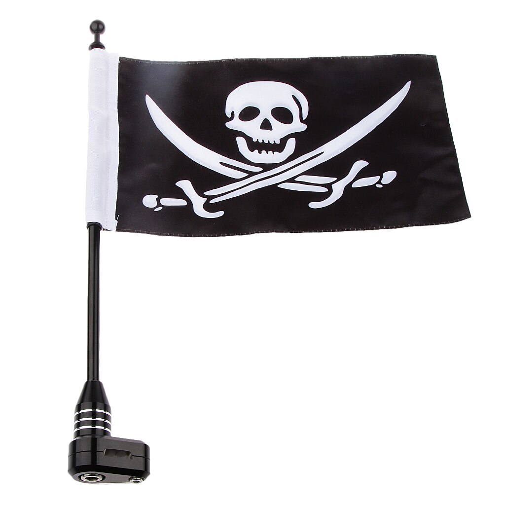 Motorcykel kranium flag flag sissybar stil stænger til scooter