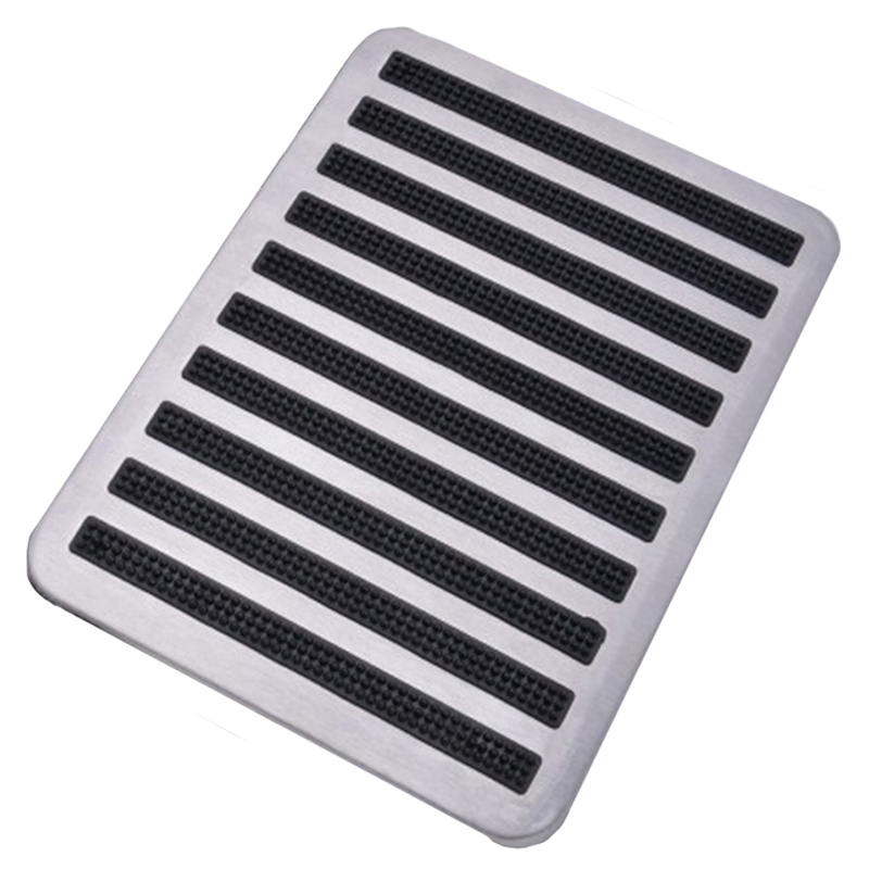 Yleinen auton jalkatuen poljinlevy jalan kantapäälevy poljintyyny 23.5 x 16cm terästä