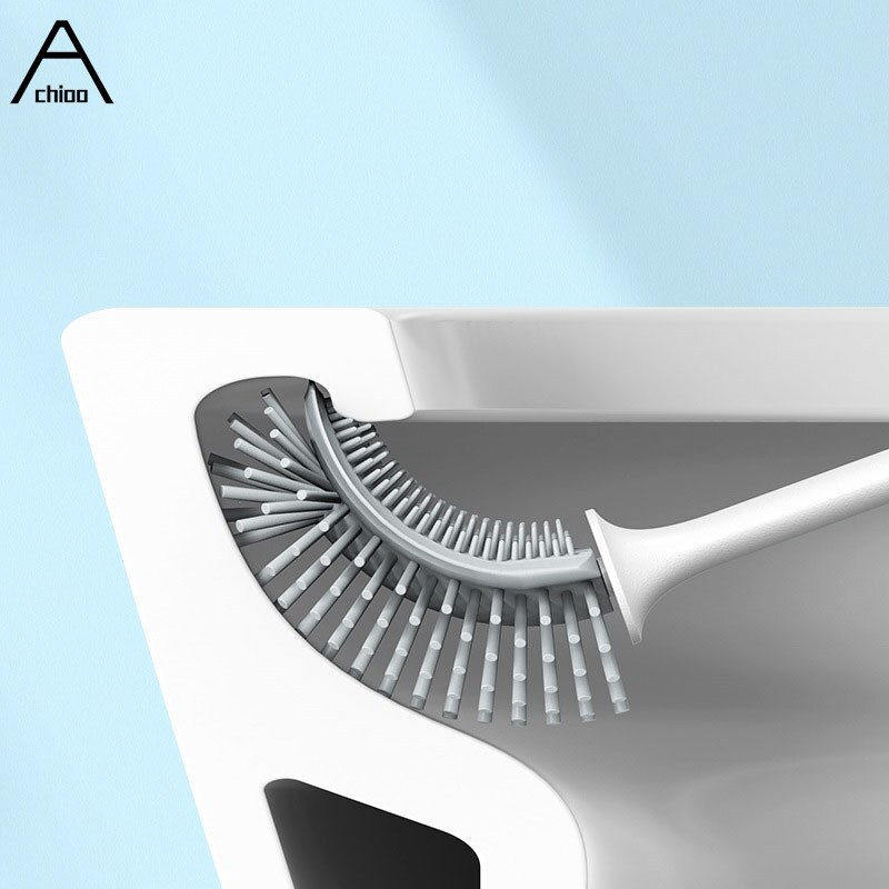 Wc Borstel Afneembare Badkamer Sets Lange Handvat Siliconen Borstel Met Houder Cleaning Kit Wandcloset Badkamer Accessoires