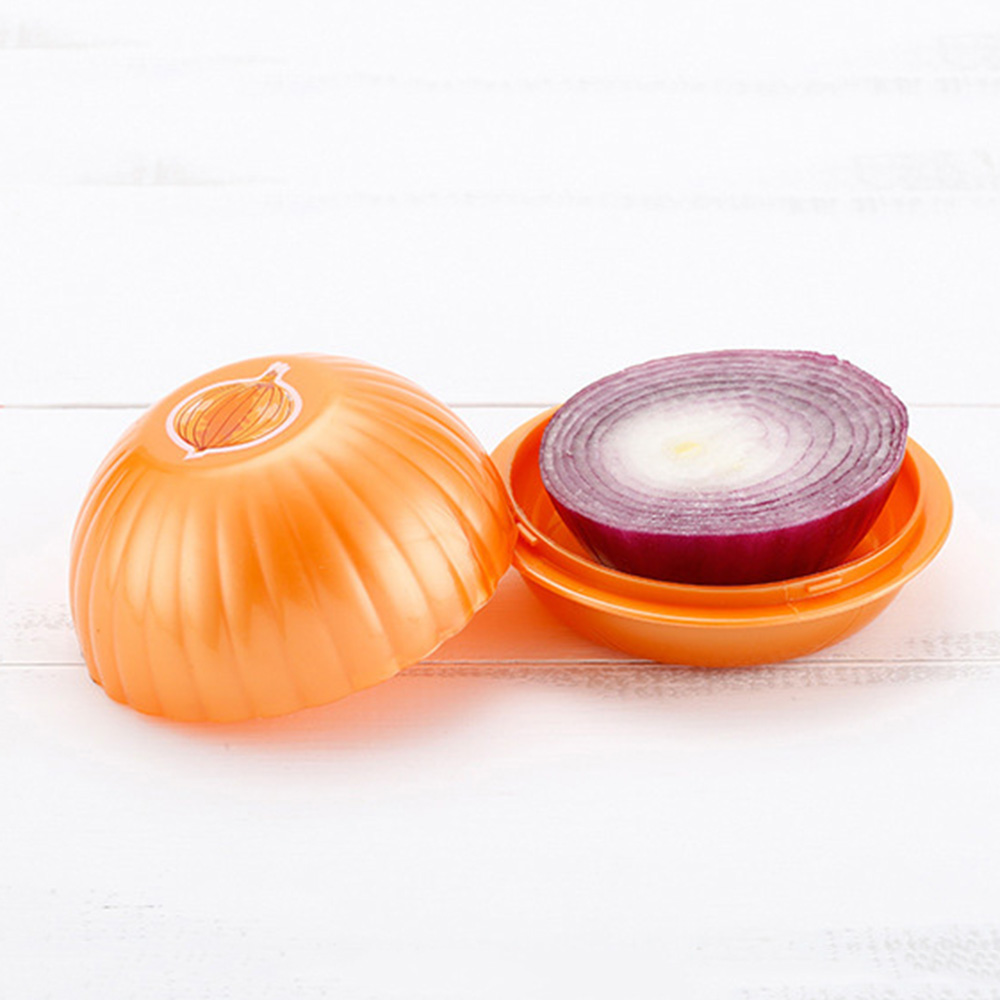 Recipiente de cocina para verduras, Mini latas, contenedores portátiles para almacenamiento de vegetales, cebolla, aguacate, caja de mantenimiento fresco en forma de tomate