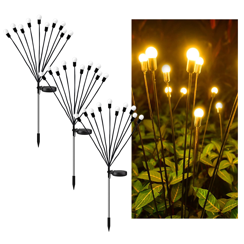 1pc stk . 6/8/10 led-pakke med solcelledrevne ildfluelys, opgraderede solcelledrevne havelys udendørs vandtætte solcelledrevne svajende landskabslys