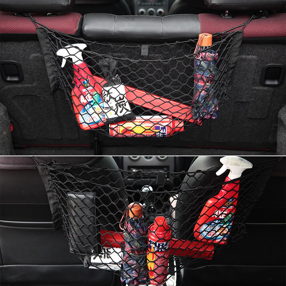 Red de carga ajustable de alta resistencia malla elástica de Nylon Universal con ganchos organizador de almacenamiento de equipaje accesorios de coche para camión SUV
