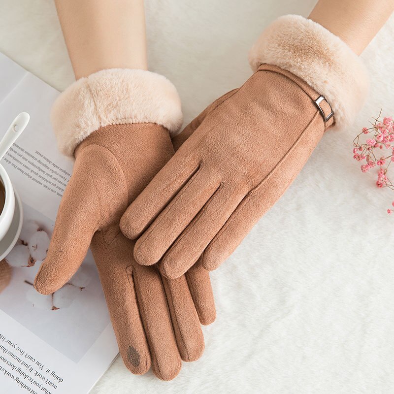 Kvinder vinter varme handsker vanter varme handsker vanter handske: C12