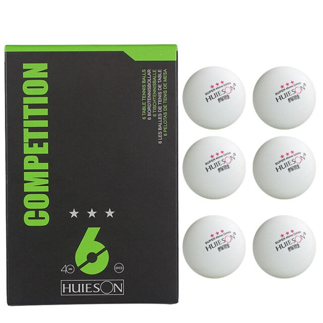 6pcs/Box 3-Stars 40mm Olympic Pro Table Tennis Balls Ping Pong Balls For Match ABS Plastic Table Training Balls: White