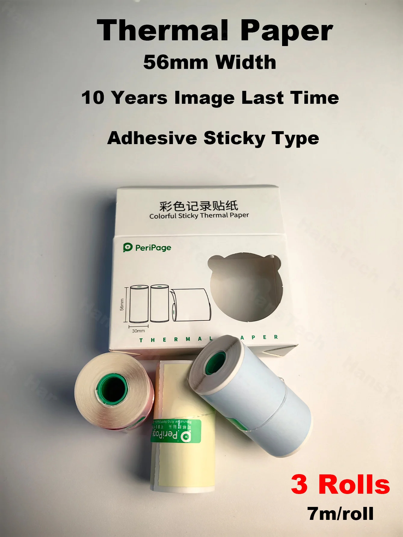 Thermal Paper Peripage Self-Adhesive Printable Sticker Label Papers Clear Print For Poooli Papeang Printer For Phone Photo Papie: Silver