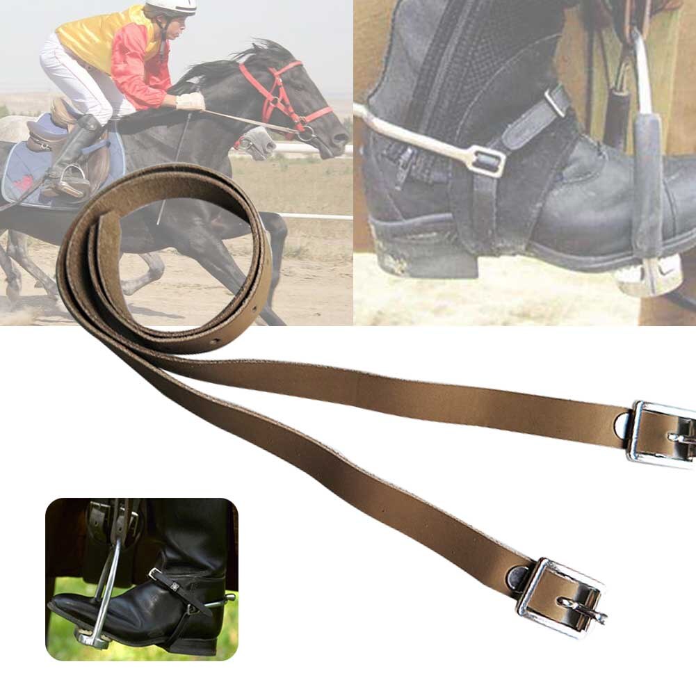 2 stk holdbar med spænde solid spændebånd træning langt udendørs tilbehør sportsbeskyttende ridning udstyr pu læder