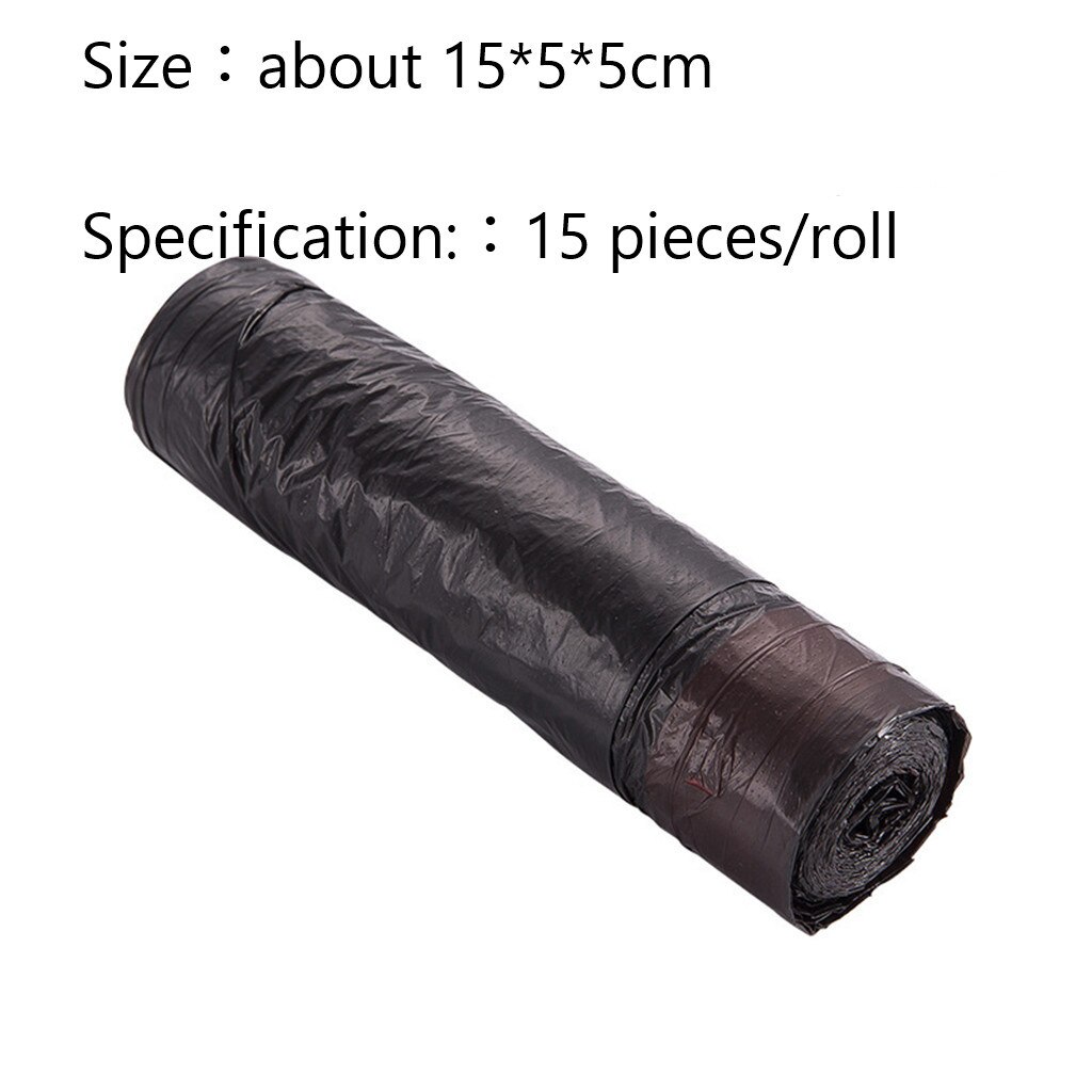 Household Disposable Large Thickened Portable Garbage Drawstring Garbage Plastic Disposable Trash Bags Storage bag #50: Black 