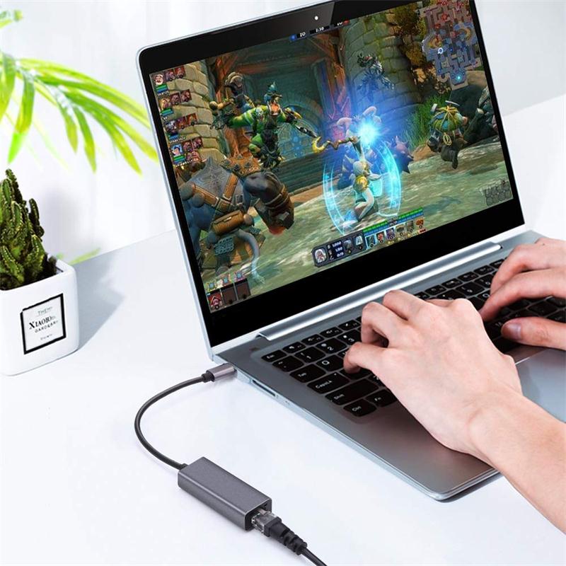 USB C Ethernet Adapter USB Typ C zu 10/100/1000M RJ45 Lan Adapter Für MacBook Profi huawei P30 USB C Netzwerk Karte Konverter