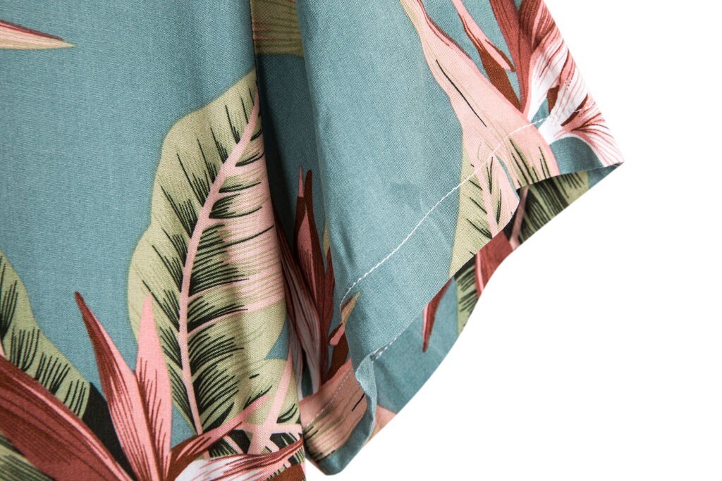 Camisa Casual para hombre a la estampado étnico solapa transpirable manga corta Camisa ropa de calle vacaciones hombres camisas hawaianas