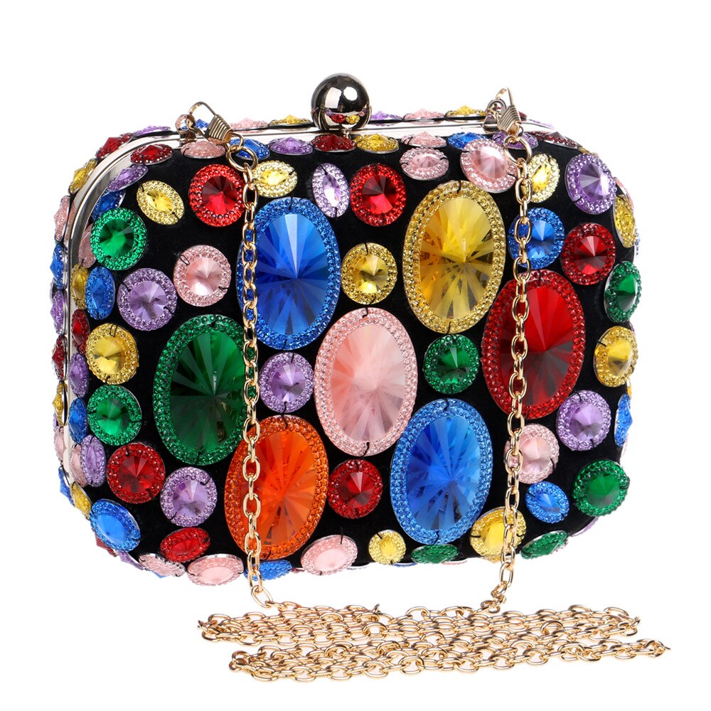 Women Evening bag Women Diamond Rhinestone Clutch Crystal Day Clutch Wallet Wedding Purse Party Banquet Lady Crossbody bag