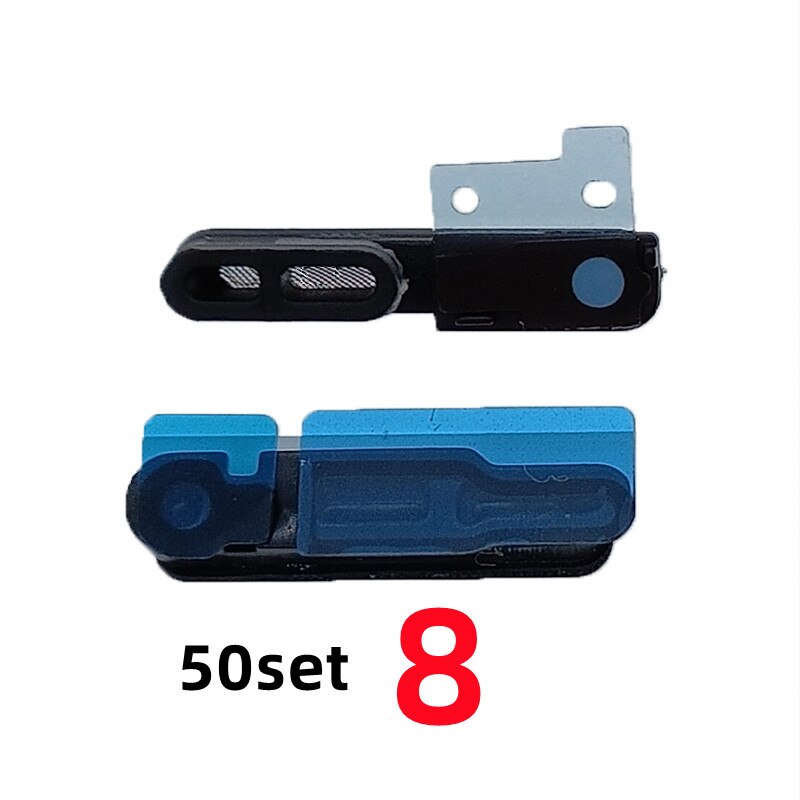 AliSunny 50Set głośnik + Mic Mesh samoprzylepna naklejka na iPhone 6 6S 7 Plus lewa + prawa siatka przeciwkurzowe ucho ekran dotknij klej: 50x for 8