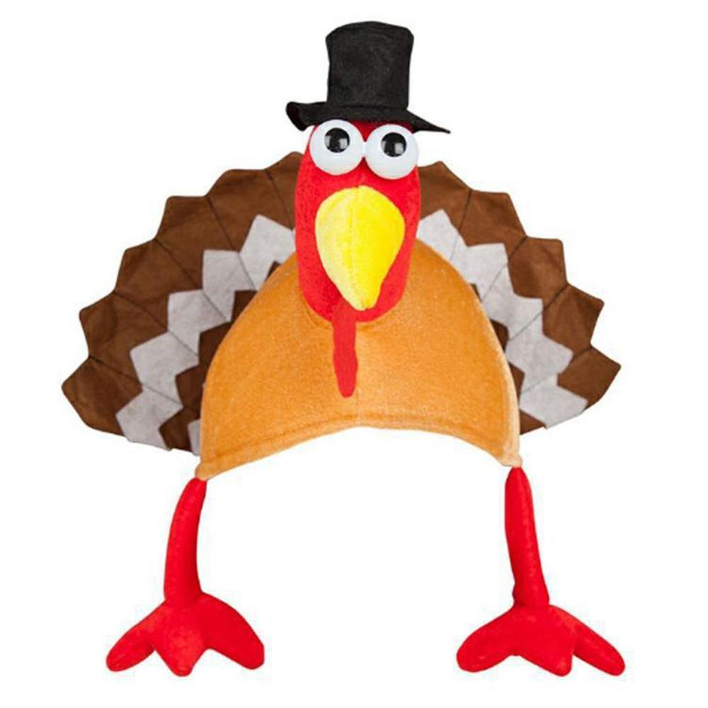 Funny Carnival Chicken Leg Hat Christmas Thanksgiving Decoration Festive Carnival Party Hat Turkey Hat Adult Cap W2U8: Default Title
