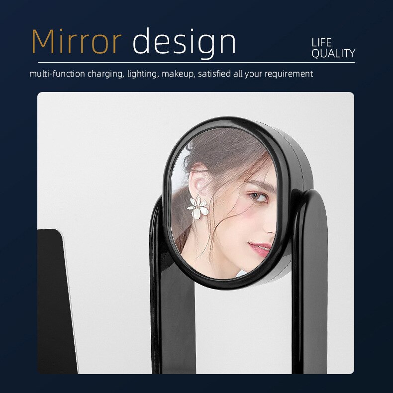 Wireless Charger Light Desk Lamp Chargers LED Smart Touch Phone Charger Makeup Mirror for bedroom iphone 12 11 pro huawei xiaomi