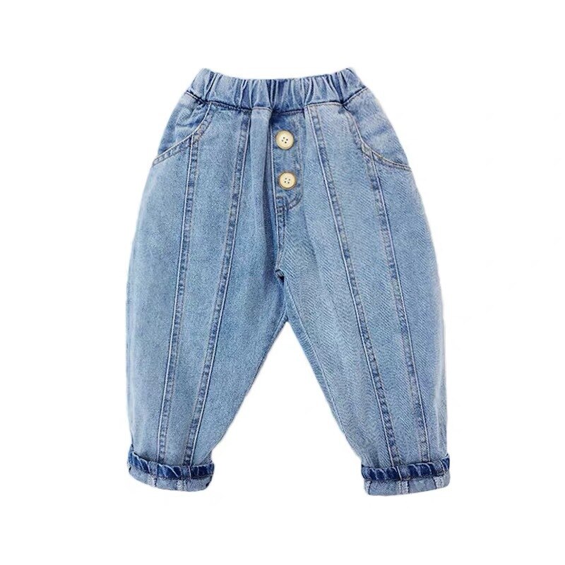 Hip Hop Jeans Jungen Lose Harem Hosen Baumwolle Casual Denim Hosen Blau Kid Kleinkind Baby Jungen Jeans Jugendlichen Kinder Kleidung 14: 7T Size 130