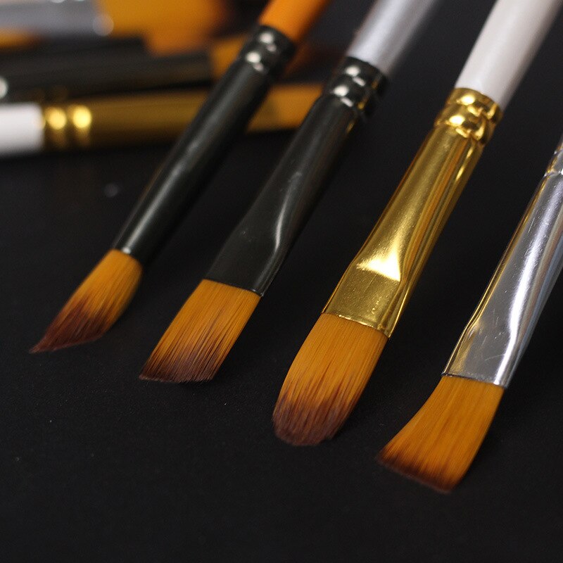 Acuarela pintura gouache cepillo de nylon de pelo 5 palos arte juego de bolígrafos para pintar estudiante de arte material de pintura material